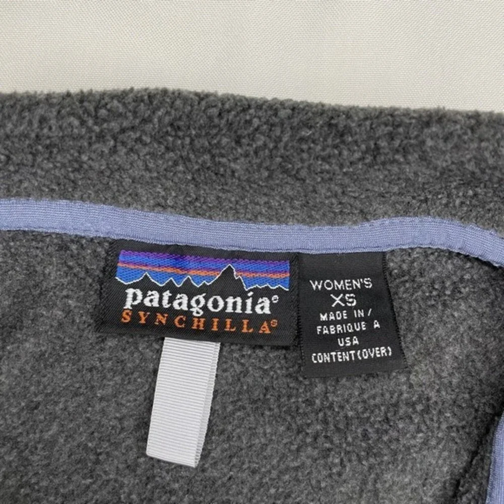 Vintage Patagonia Synchilla Full Zip Jacket‎ Women’s XS Gray Fleece Made in USA - Picture 2 of 10
